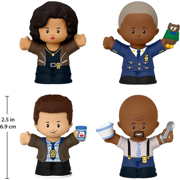 New Little People Brooklyn Nine-Nine Collector Set Jake Terry Rosa Captain Holt - Picture 2 of 3